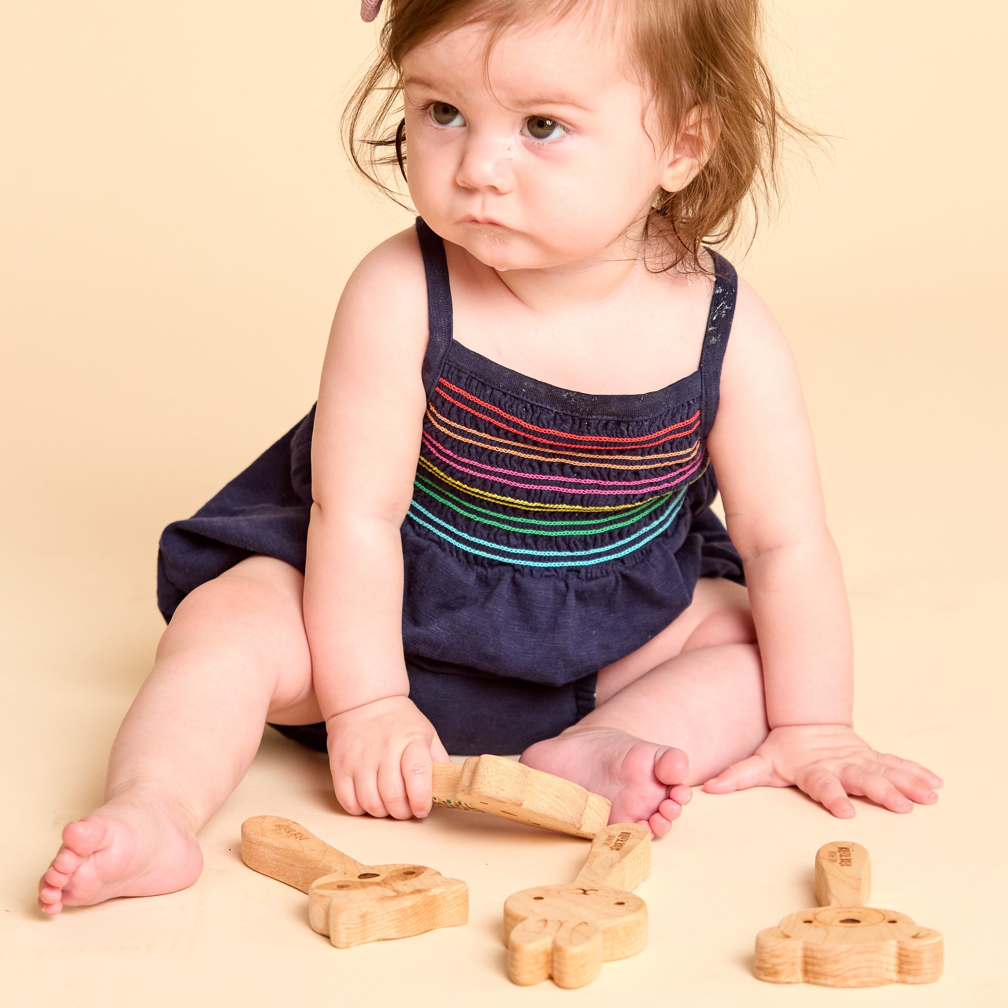 Solid Maple Wood Baby Rattle – Natural Wooden Bunny Rattle | Made In The Usa 🇺🇸