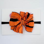 Tick Or Treat | Skinny Mini Nylon Ruffled Baby Headband