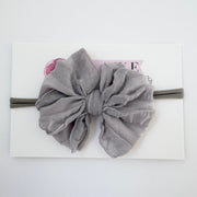 Sterling | Skinny Mini Nylon Ruffled Baby Headband
