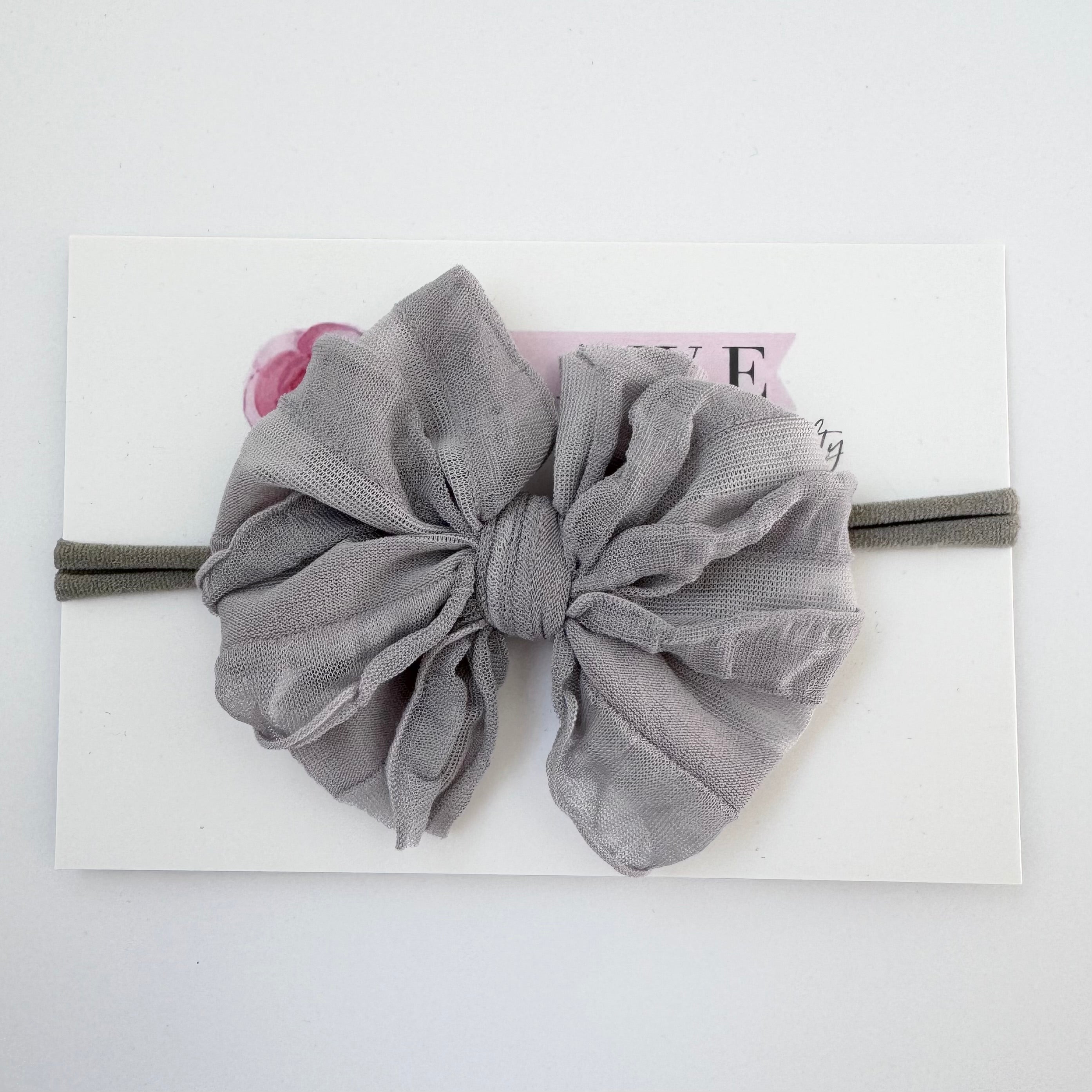 Sterling | Skinny Mini Nylon Ruffled Baby Headband