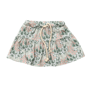 Girl's Skort In Aqua Grey Floral