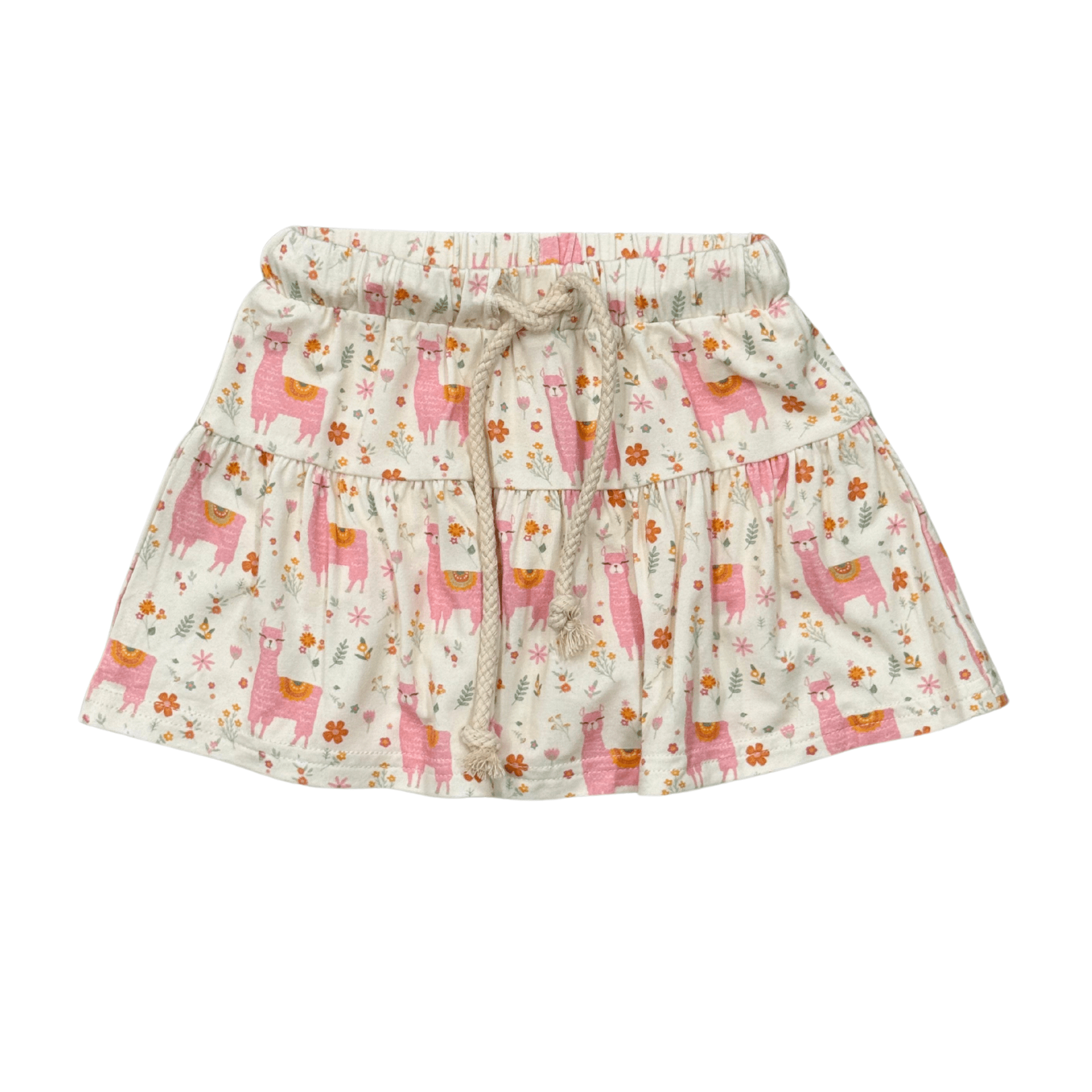 Girl's Skort In Llamas
