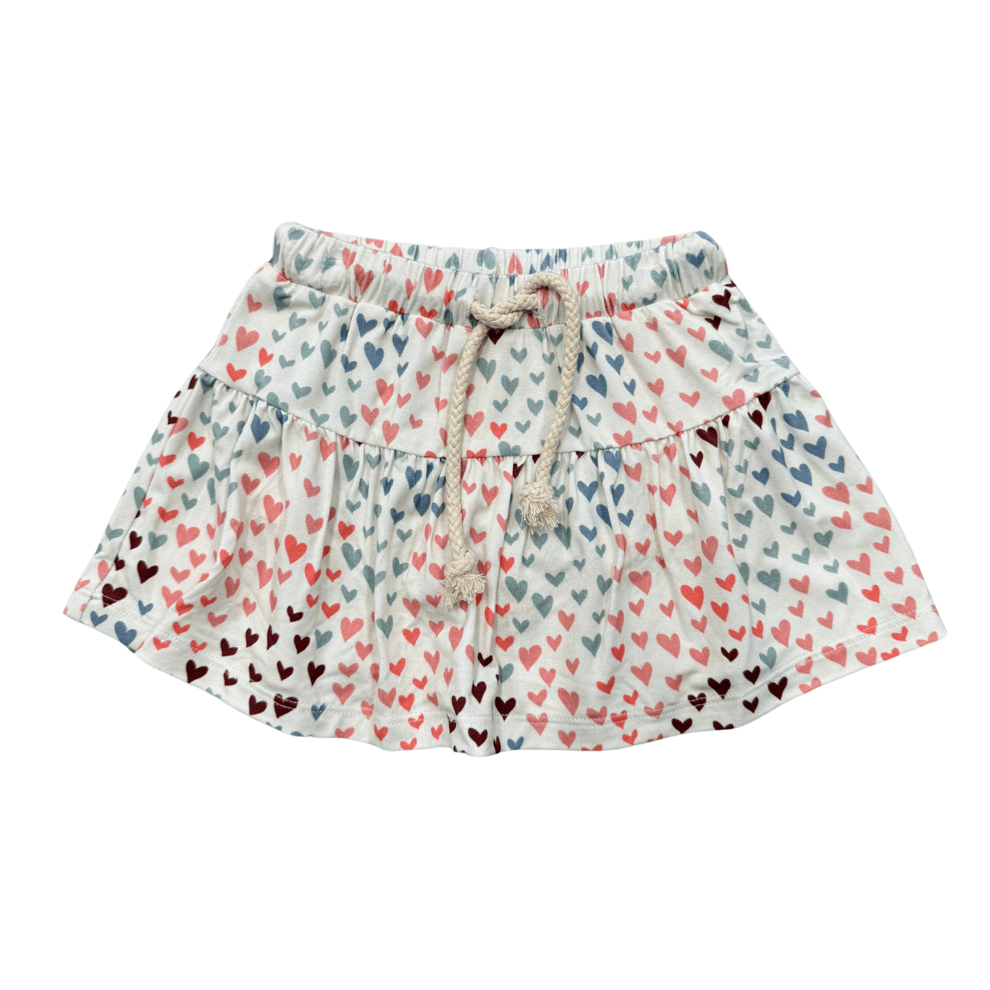 Girls Skort In Rainbow Hearts