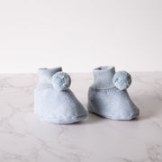 Pom Pom Baby Bootie Sky Blue