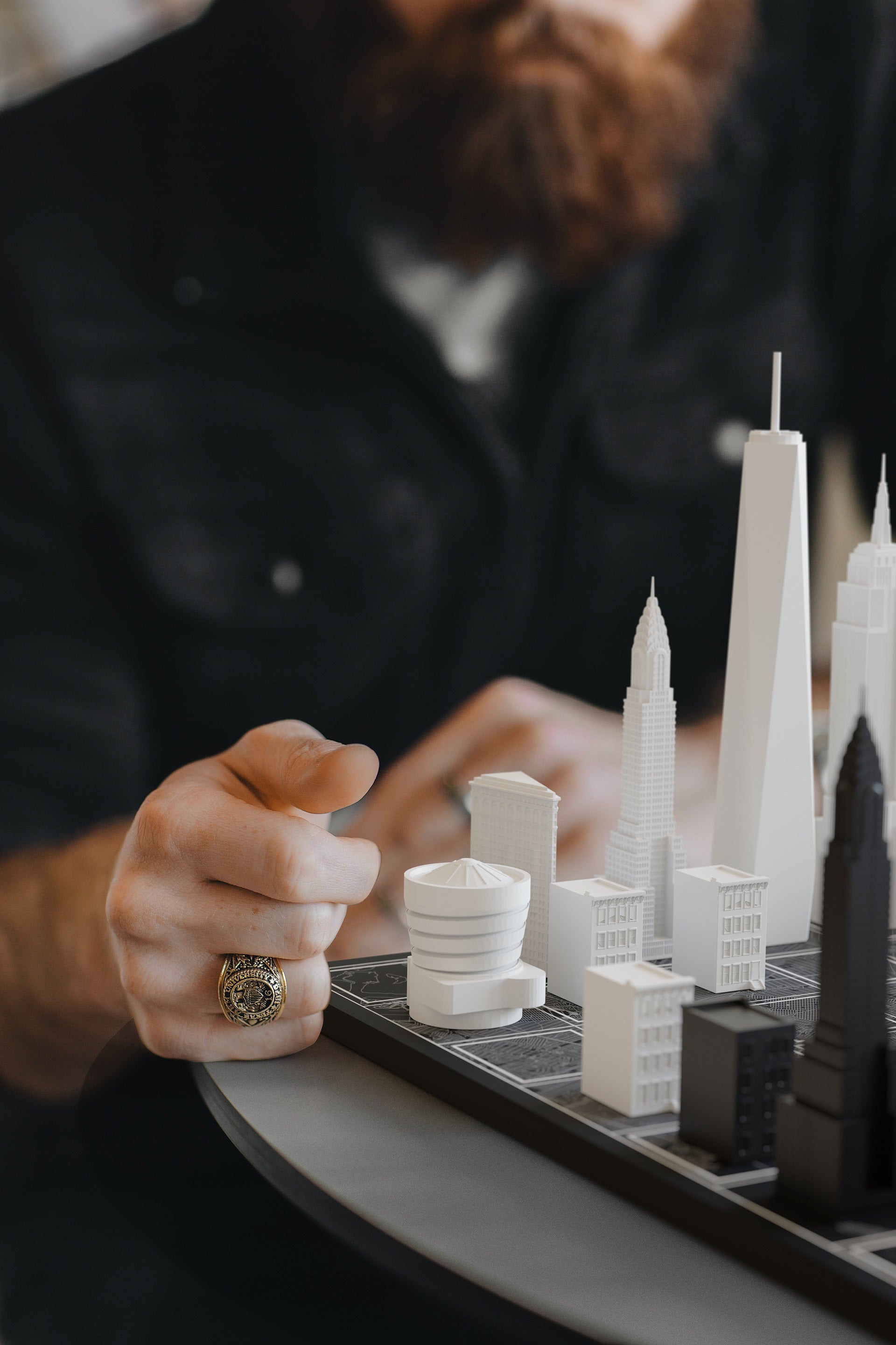 Skyline Chess Chess Set Acrylic New York Edition With Wood Map Board