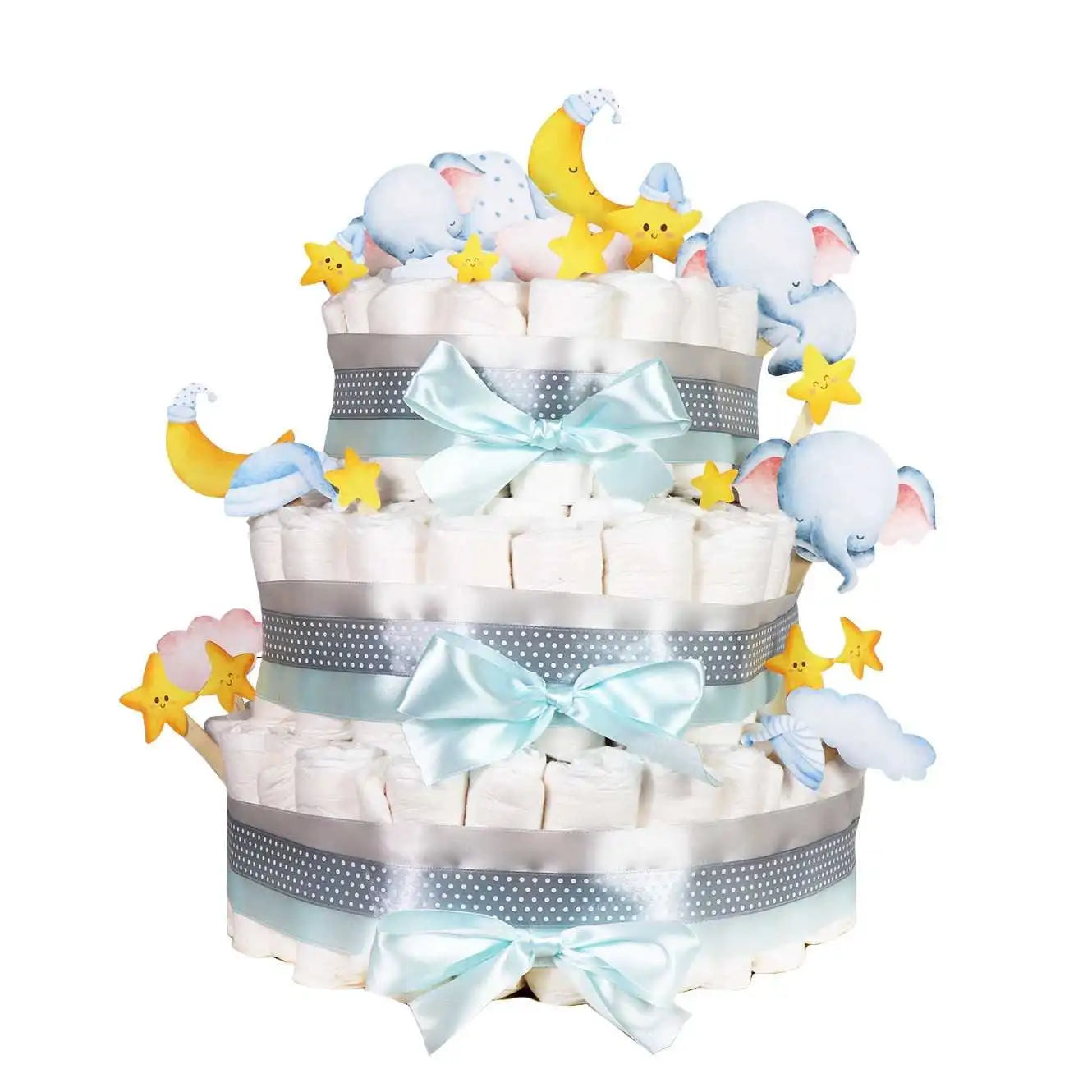 Sleeping Elephants Diaper Cake Kit