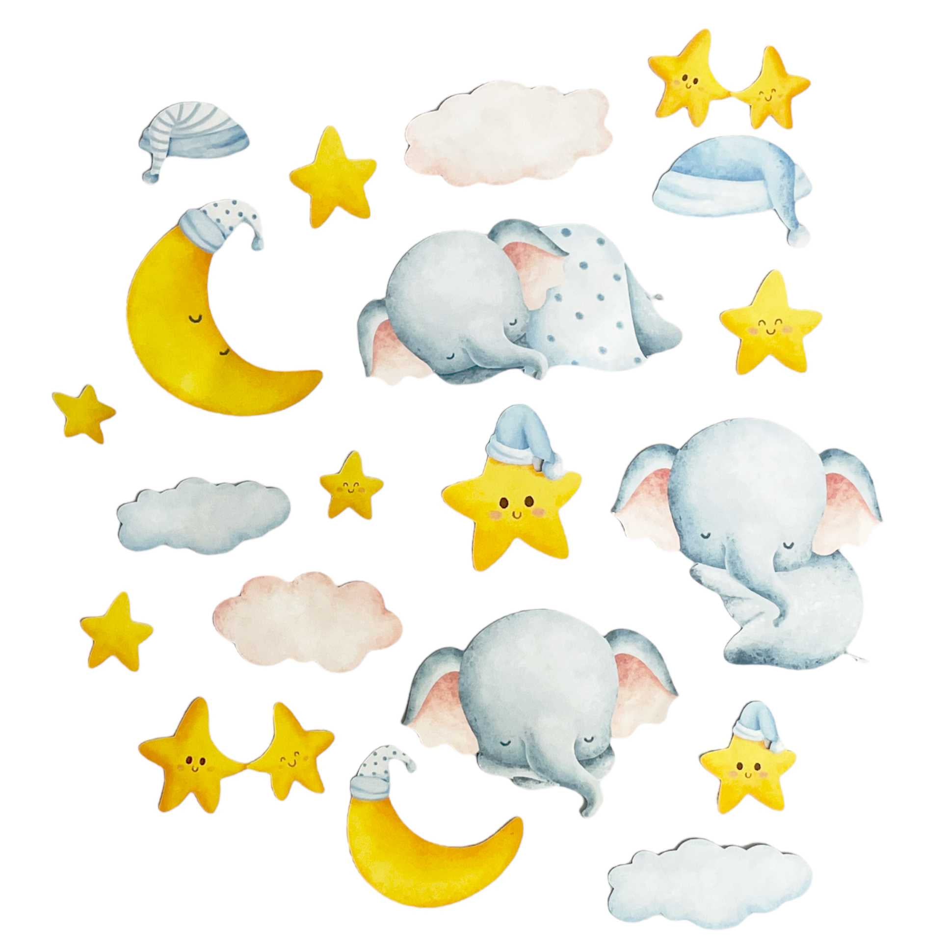 Sleeping Elephants Diaper Cake Kit