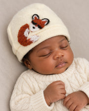 Sleeping Fox Cashmere Hat - Newborn