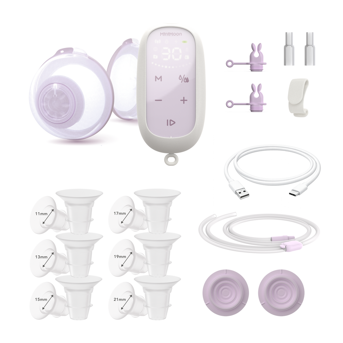 Minimoon Breast Pump With Slim Cups And Large Insert Kit