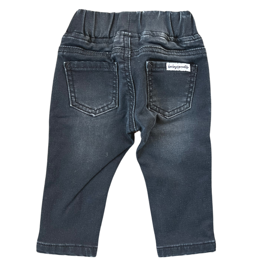 Boys Slim Denim Jeans In Black