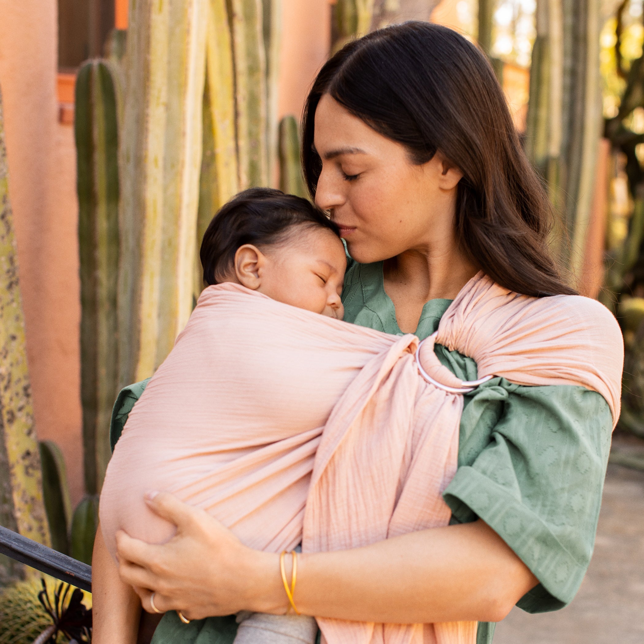 Ring Sling Double Gauze - Rose