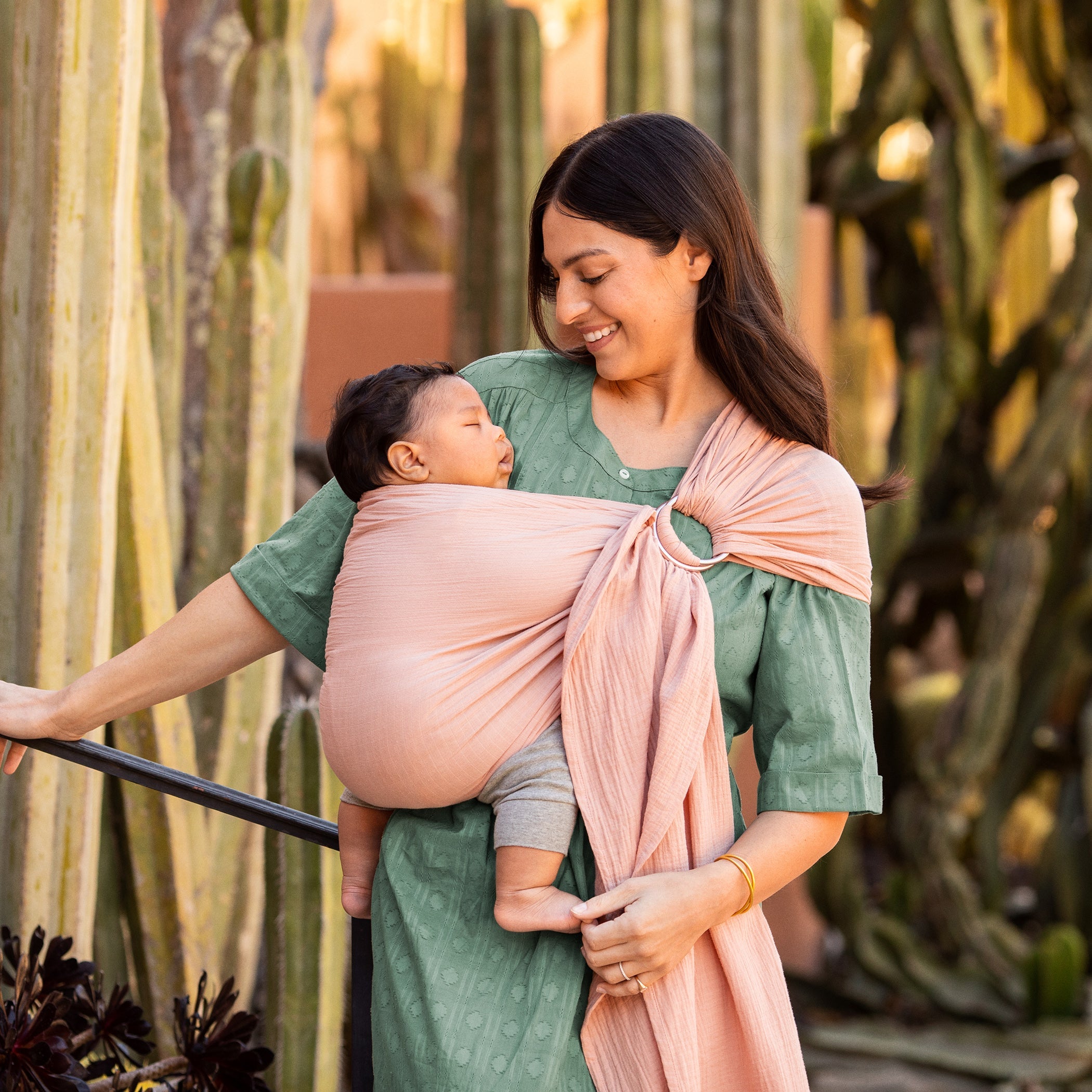 Ring Sling Double Gauze - Rose