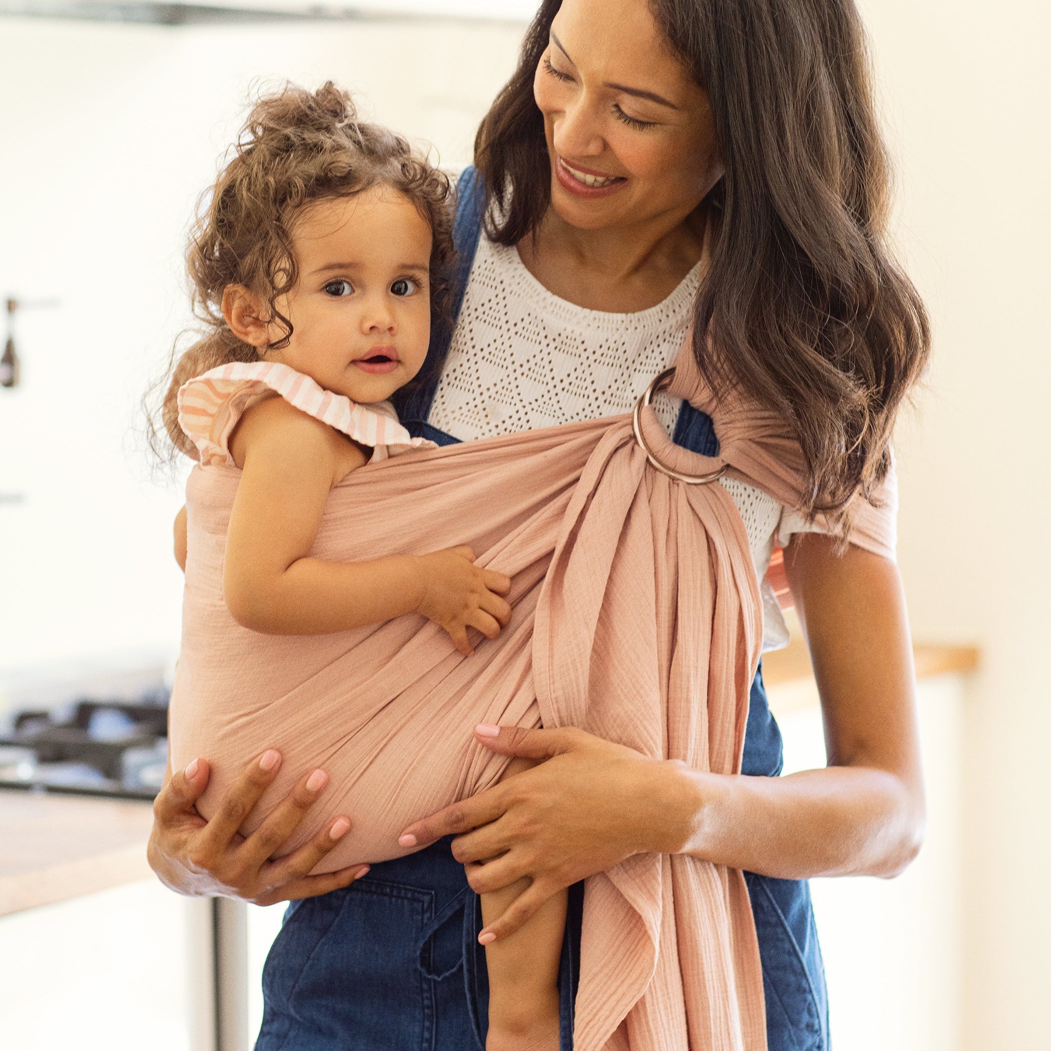 Ring Sling Double Gauze - Rose