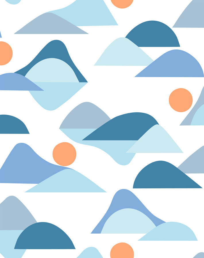 'slopes' Wallpaper By Tea Collection - Blue