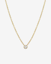 Small Bezel Diamond Necklace