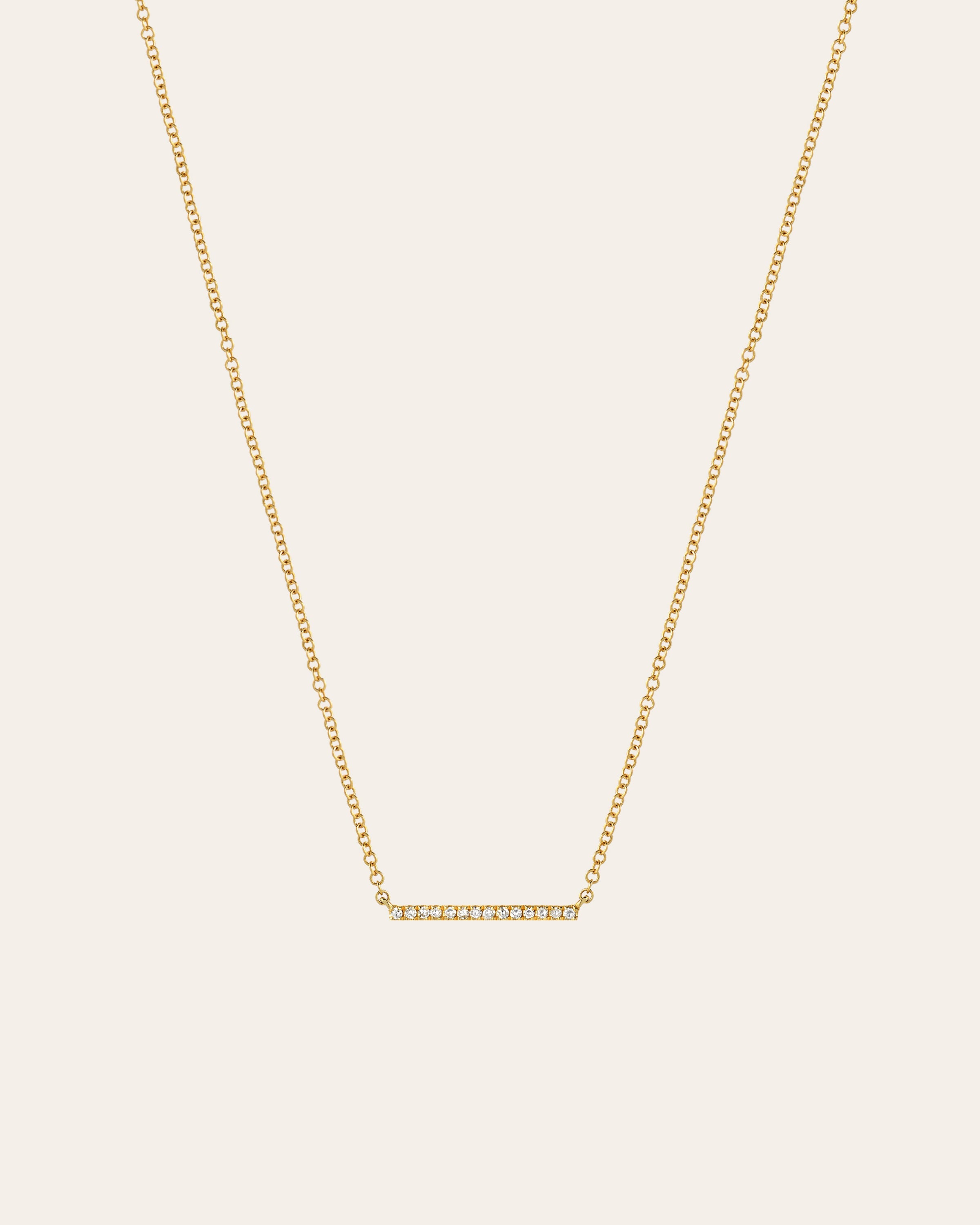 Small Diamond Bar Necklace