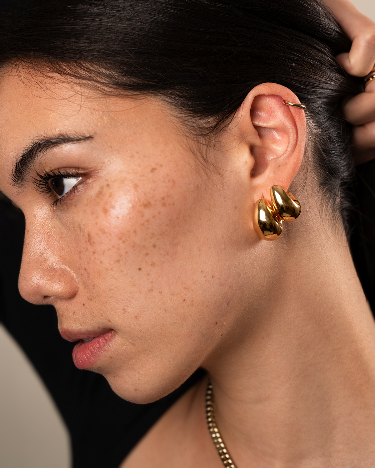 14k Gold Small Bubble Hoops