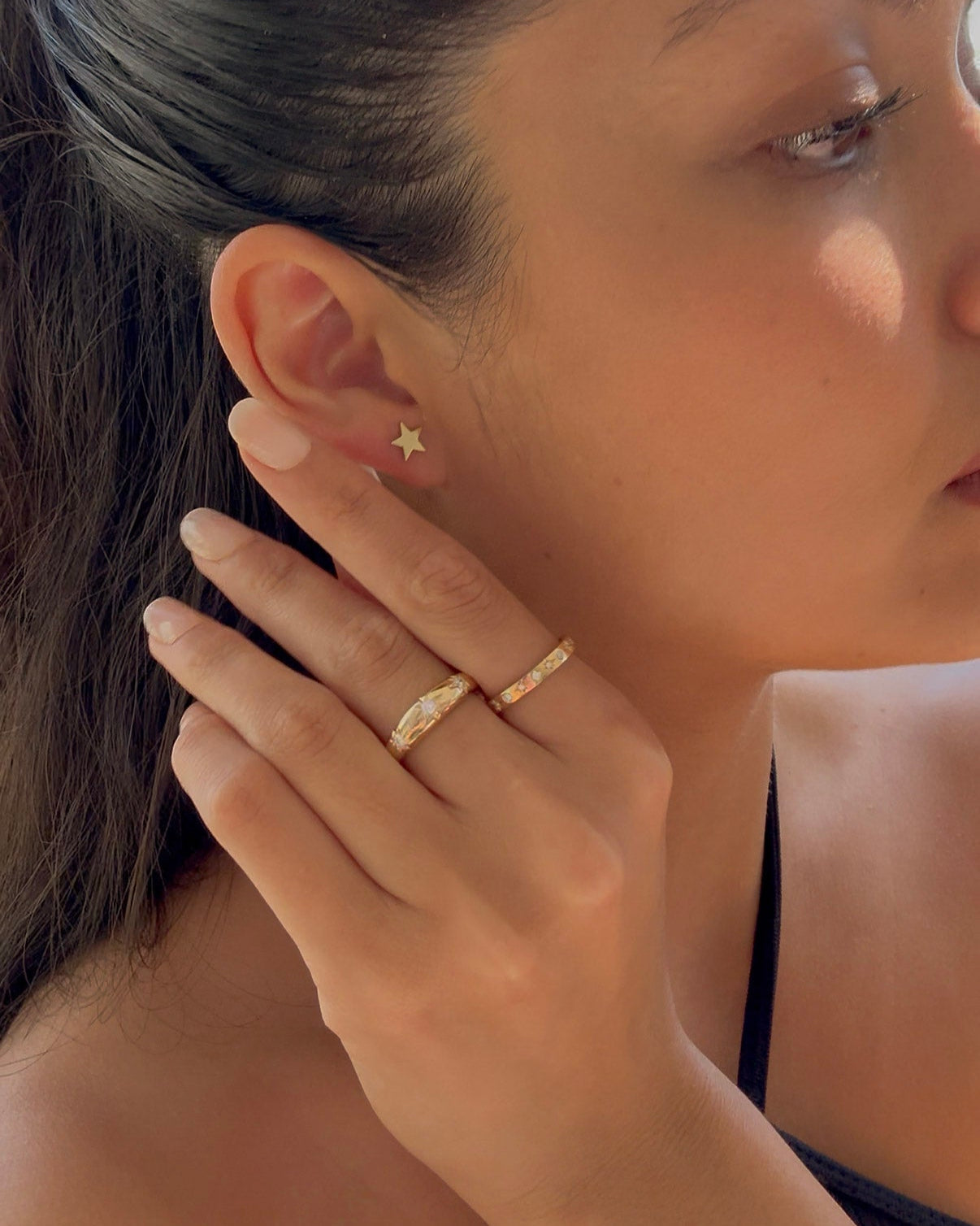 Domed Starburst Ring