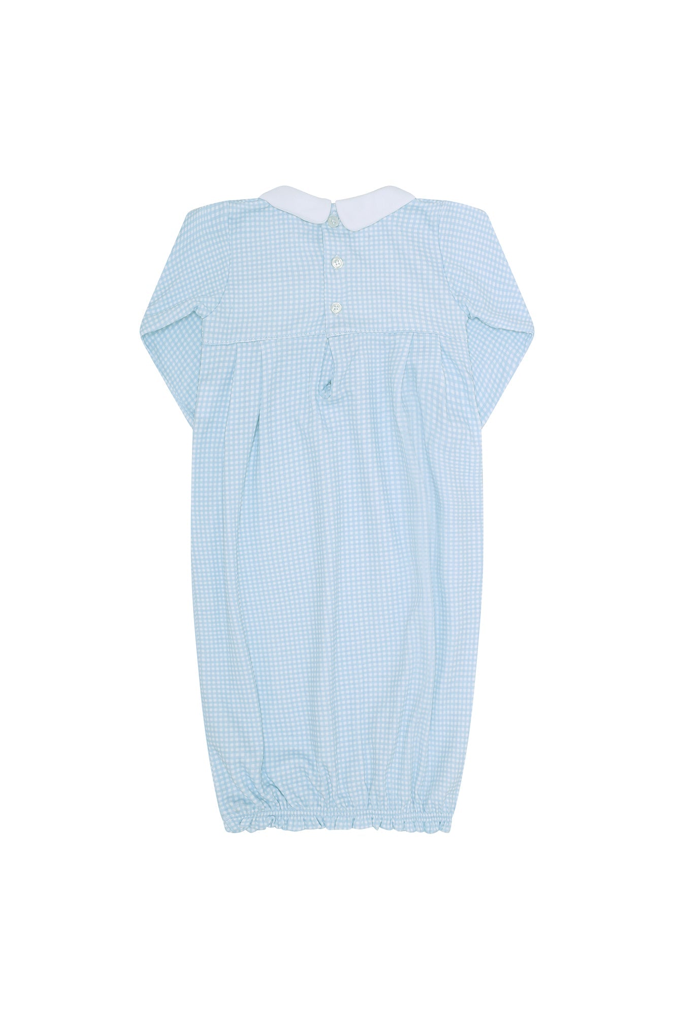 Blue Gingham Baby Gown