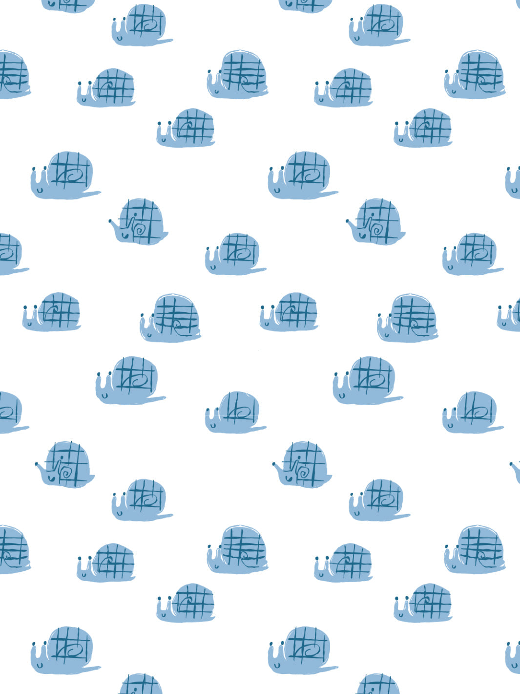 'snails' Wallpaper By Tea Collection - Cornflower