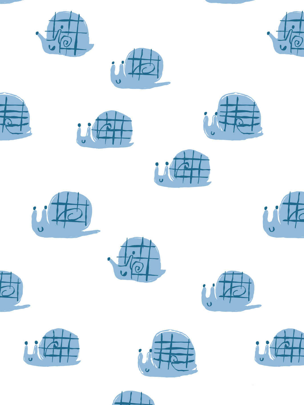 'snails' Wallpaper By Tea Collection - Cornflower