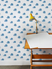 'snails' Wallpaper By Tea Collection - Cornflower