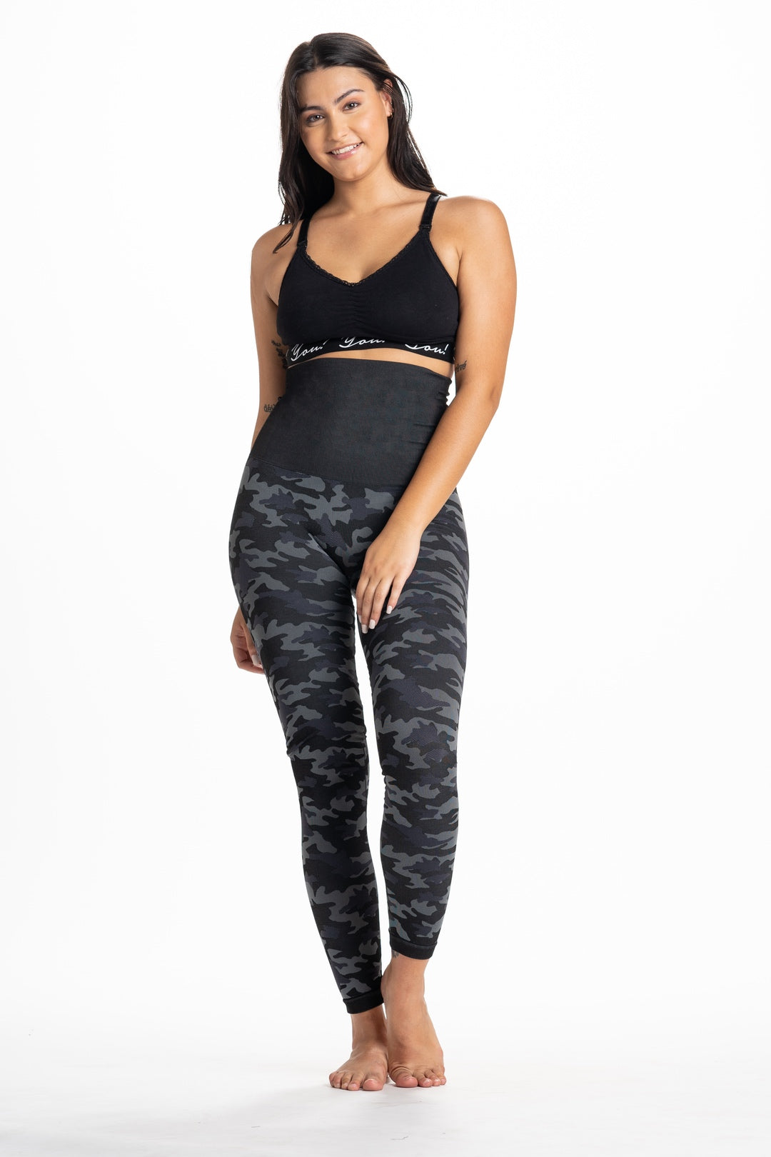 Snapback™ Postpartum Leggings - Black Camo