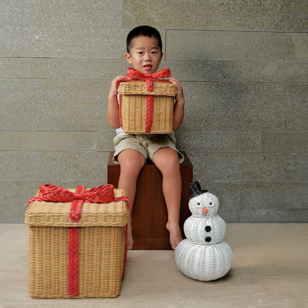 Rattan Storage Gift Boxes - Set Of 2