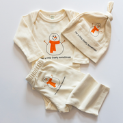 I'm A Little Frosty Snowman Long Sleeve Romper, Pants & Hat Gift Set