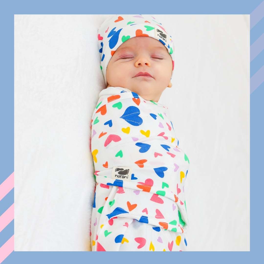 Colorful Hearts Snugababe Swaddle™ Sleep Pod