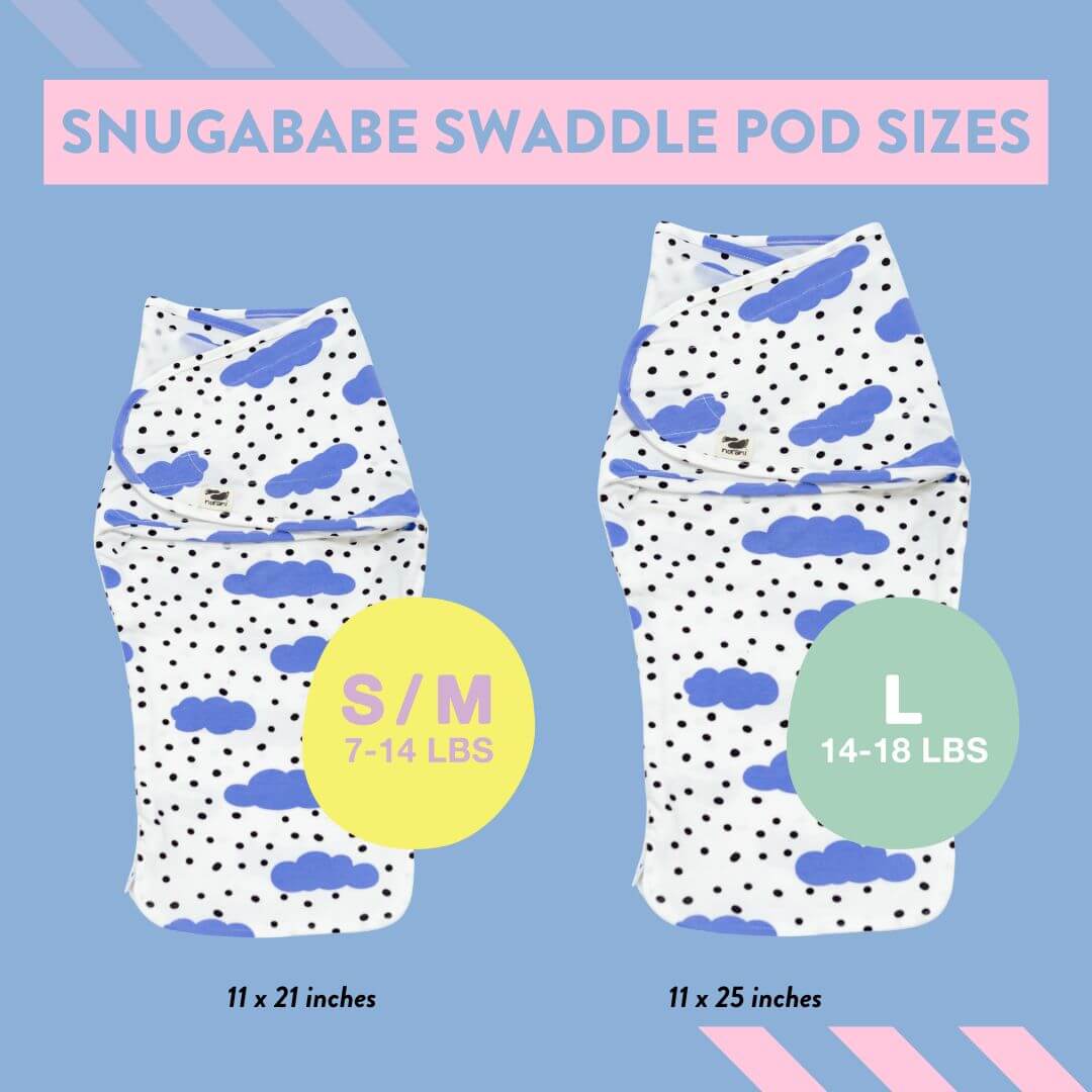 Blue Clouds Snugababe Swaddle™ Sleep Pod