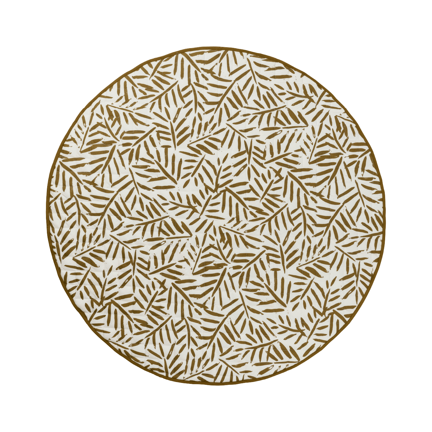 Quilted Cotton Reversible Playmats | Leaves - Sand Castle