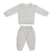 Baby Boy Soft Knit Baby Set In Cream Marble