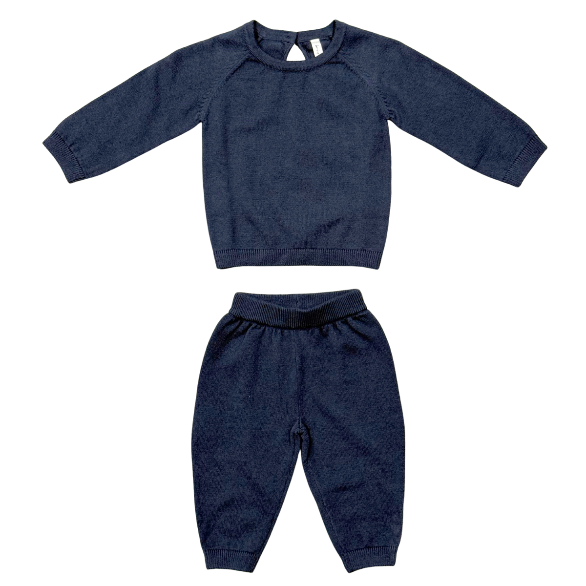 Soft Knit Baby Set In Nightfall Blue