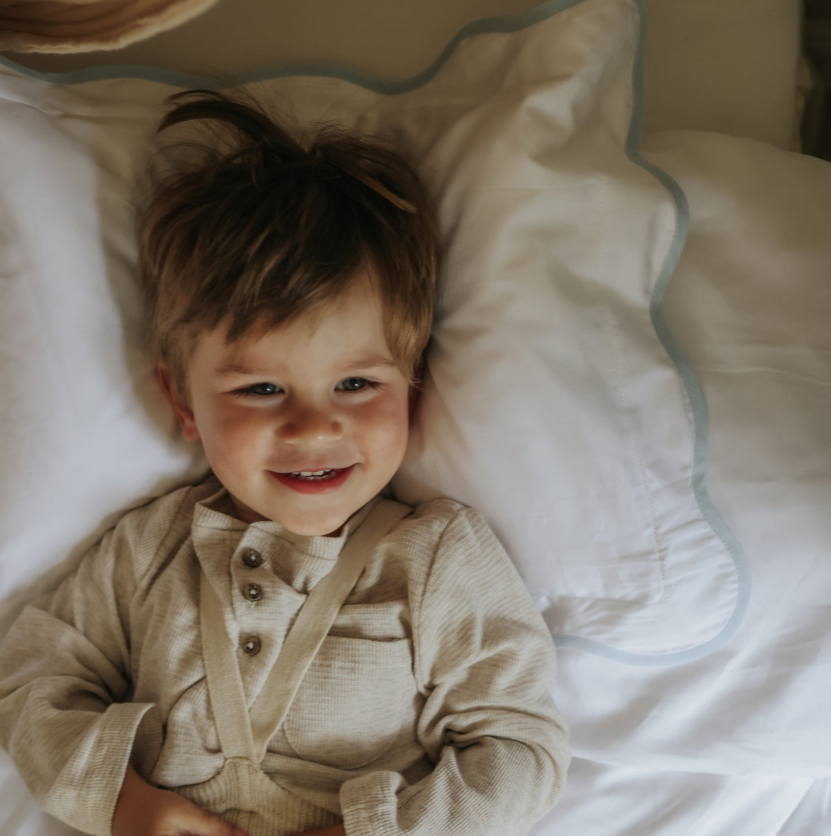 Soft Wave Toddler Pillow - Blue