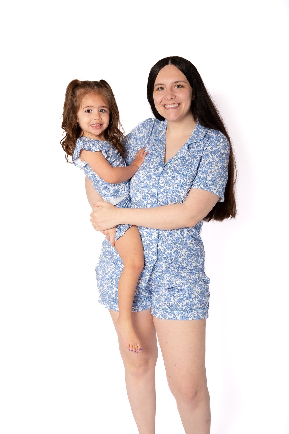 Blue Bonnet Women's Bamboo Short Pajama Set | Mommy & Me Sleepwear