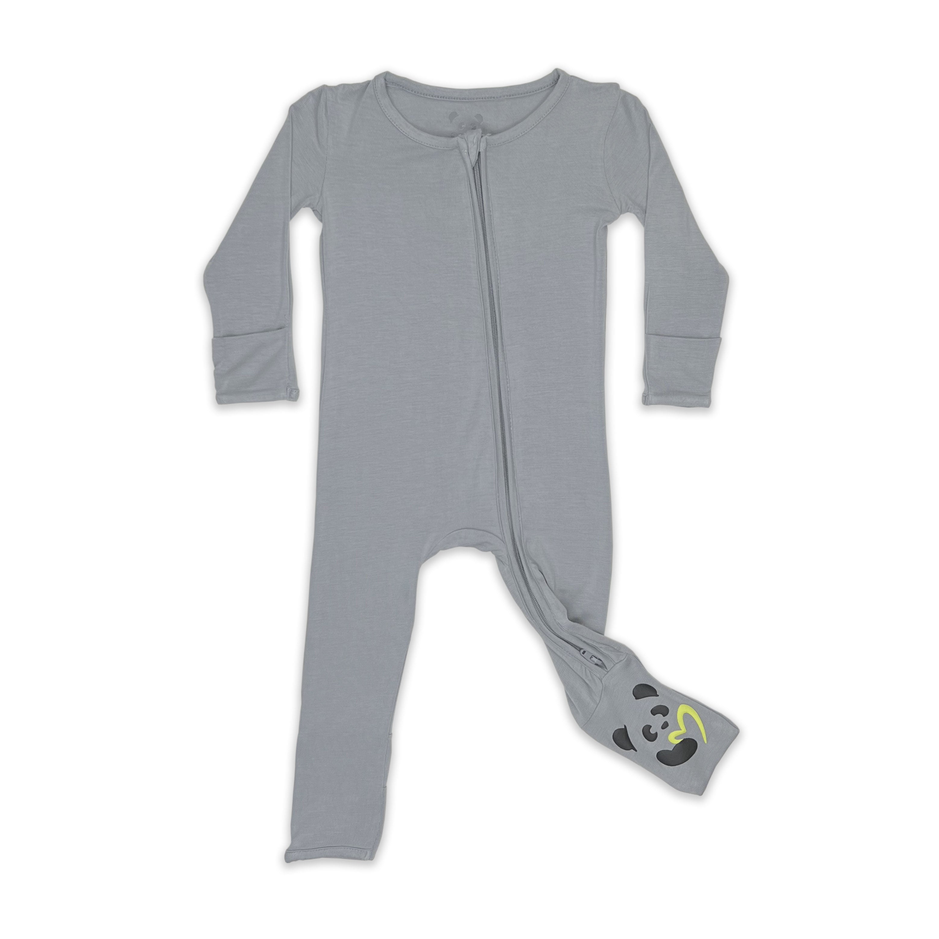 Stormy Grey Bamboo Convertible Footie
