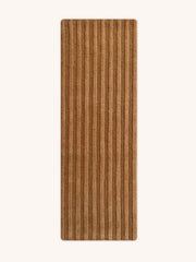 Rug Solid Stripe Terra Brown 1.8 X 5.2 Ft