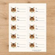 Somali Purrfectly Yours Gift Tag Sticker Sheet