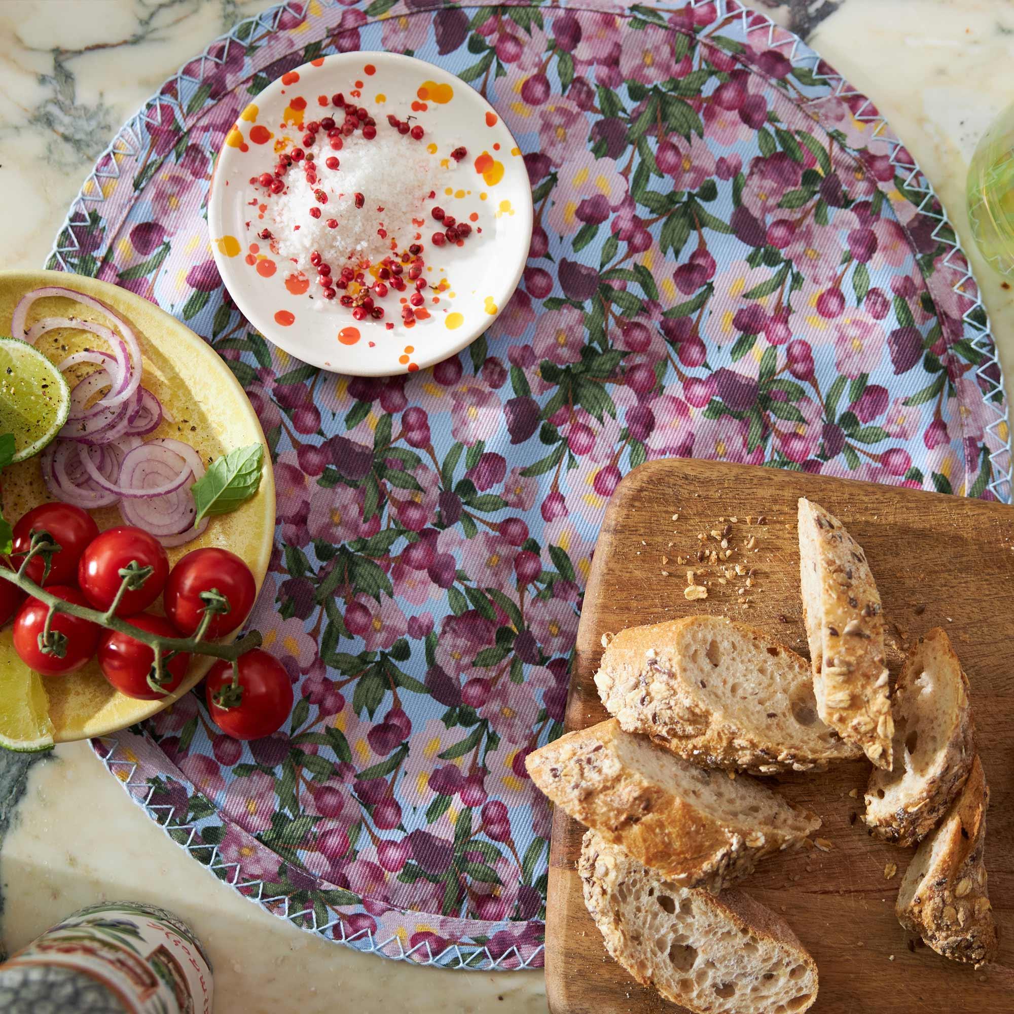 6 Round Placemats Romance Is Dead Blue