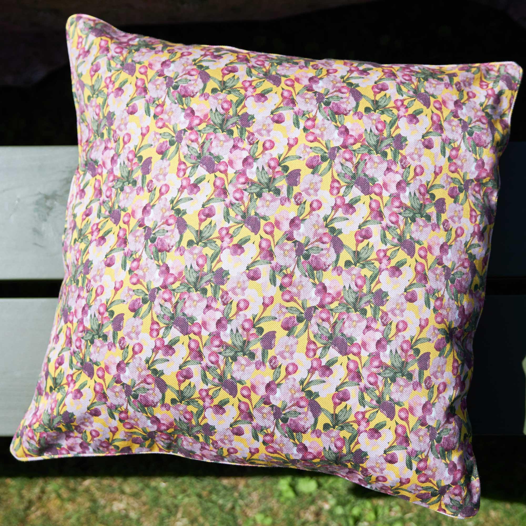 Square Pillow Cover Romance Is Dead Yellow