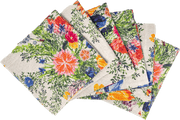 6 Organic Linen Napkins In Dramatic Iris