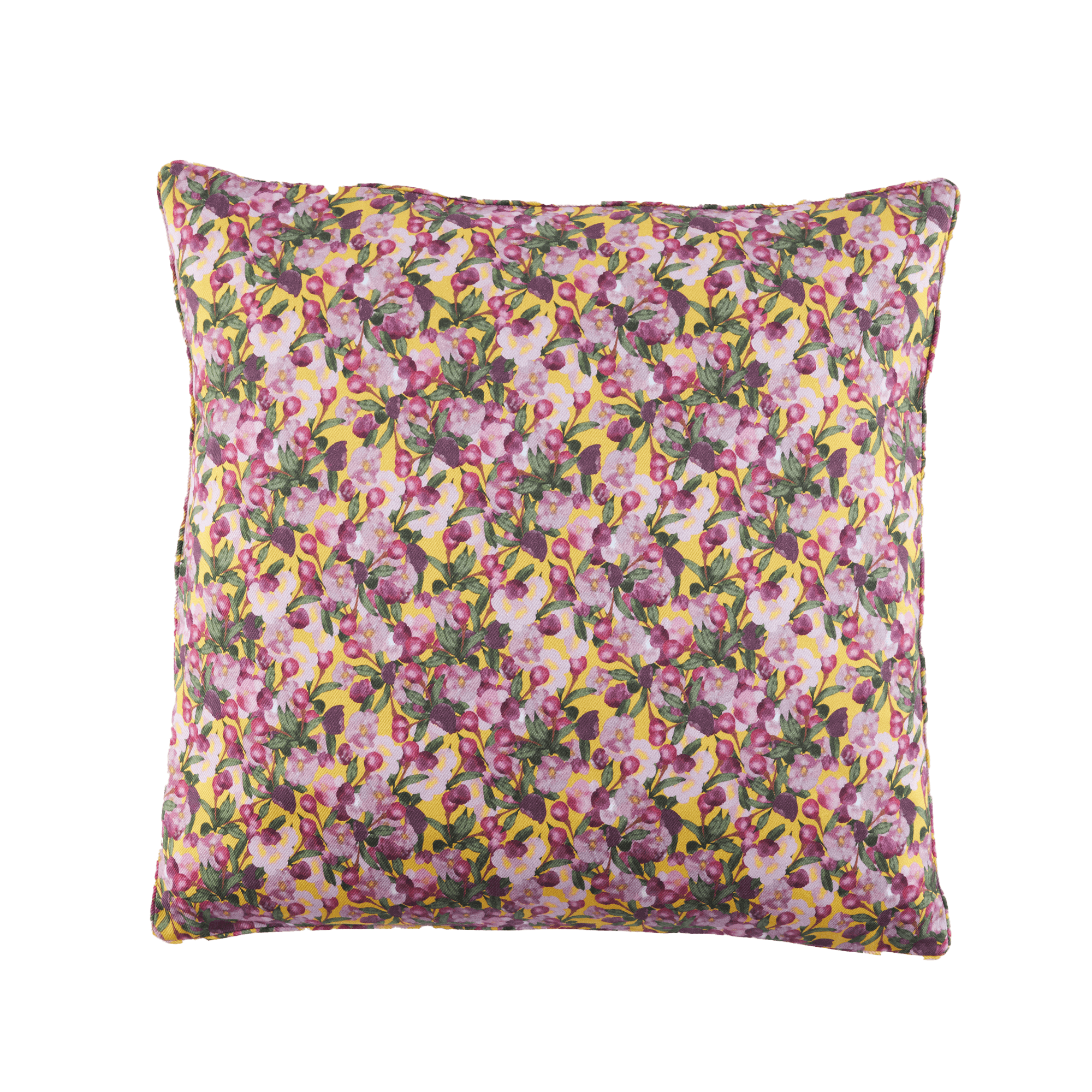 Square Pillow Cover Romance Is Dead Yellow
