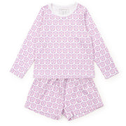 Sophie Girls' Short Set Golf Crest Pink