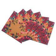 6 Napkins Blumen Orange Offcut Version