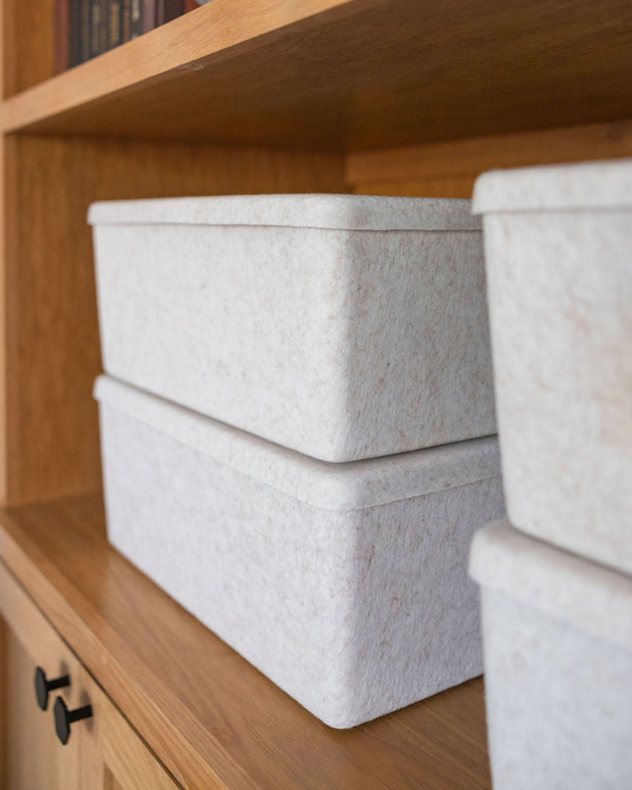 The Sculpted Bin - Xl With Lid | Set Of 3