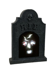 Sound Activated Illuminated Skull Tombstone
