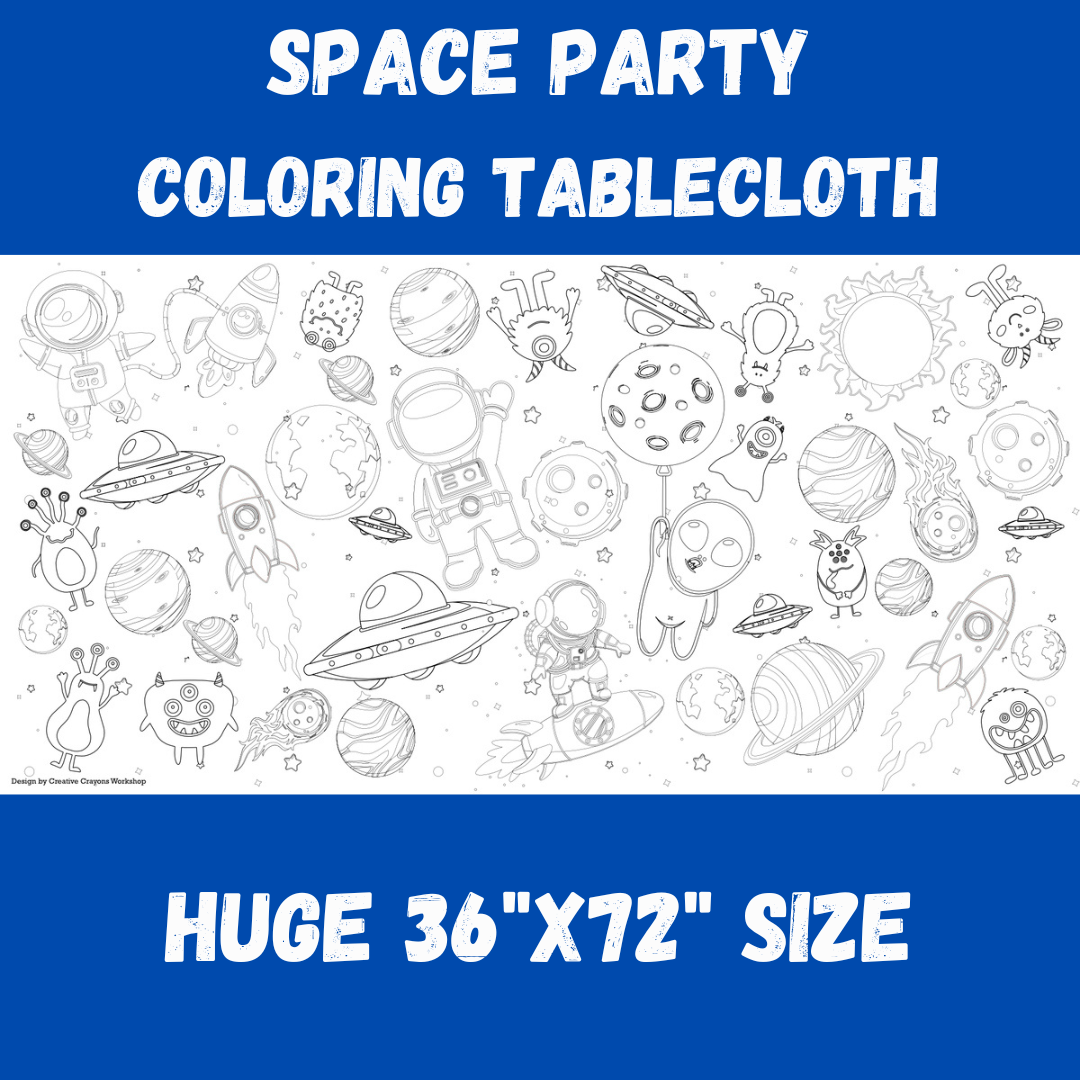 Space  Coloring Tablecloth