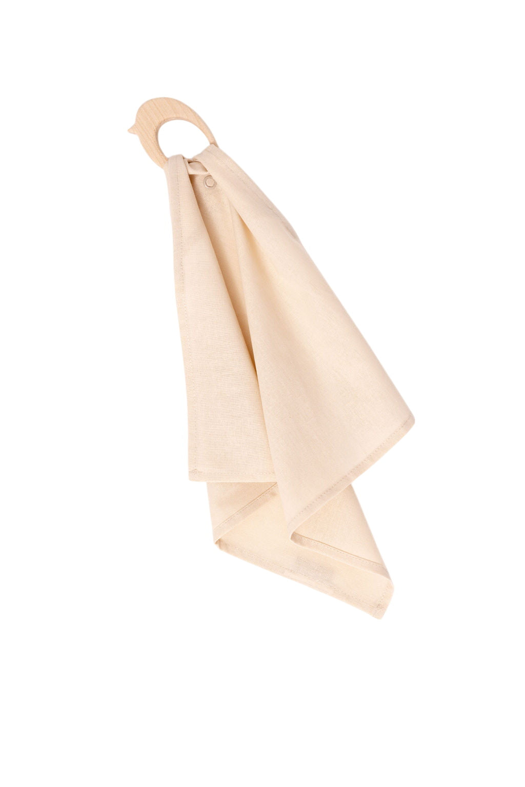 Sparrow - Linen + Maple Ring Teether