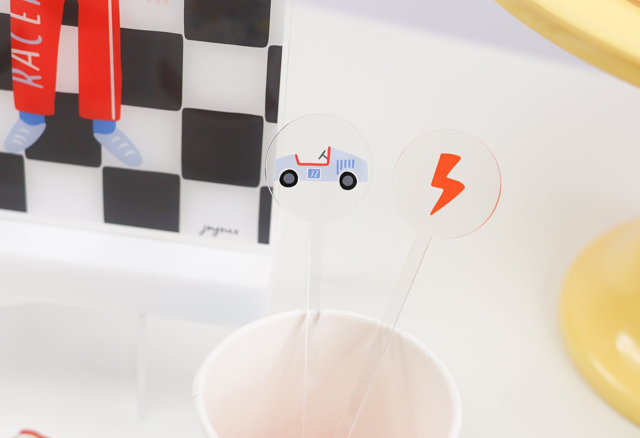 Speed Racer Acrylic Drink Stirrers